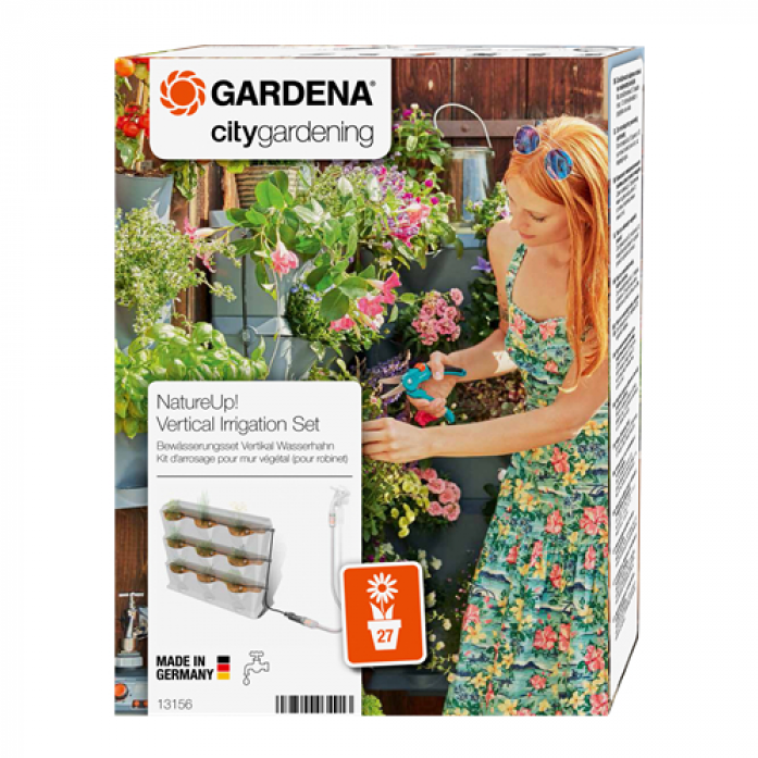Комплект микрокапельного полива для вертикального садоводства для 9 горизонтальных емкостей GARDENA