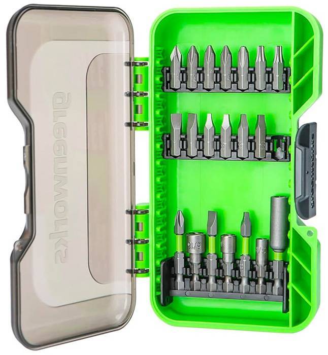 Набор бит (20 предметов) Greenworks