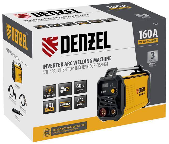 Инвертор сварочный Denzel DM-160 Standart