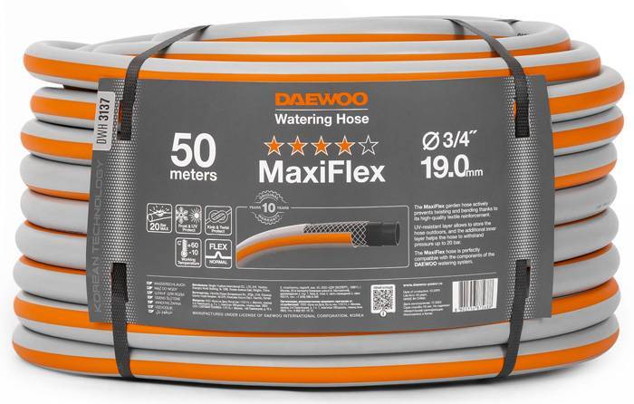 Шланг ф19 мм (3/4") х 50 м DAEWOO MaxiFlex