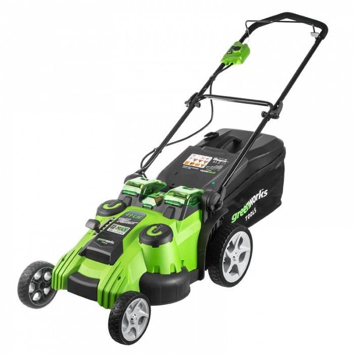 Газонокосилка аккумуляторная Greenworks G40LM49DB